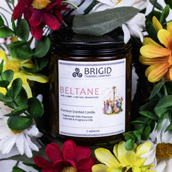 Beltane Soy Wax Candle - Rose, Jasmine, Clary Sage, and Frankincense | Premium Scented Candle | Wiccan Center