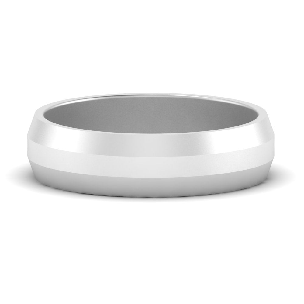 4 mm Wedding Band Beveled Edge Matte