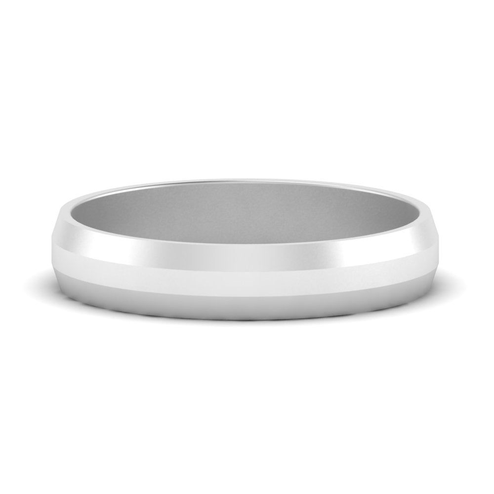 4 mm Wedding Band Beveled Edge Matte