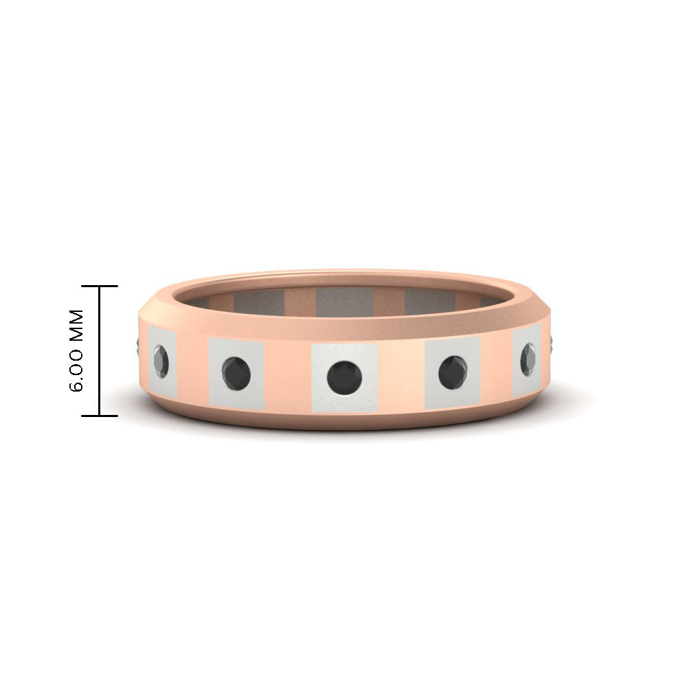 Bezel Round Mens Wedding Ring