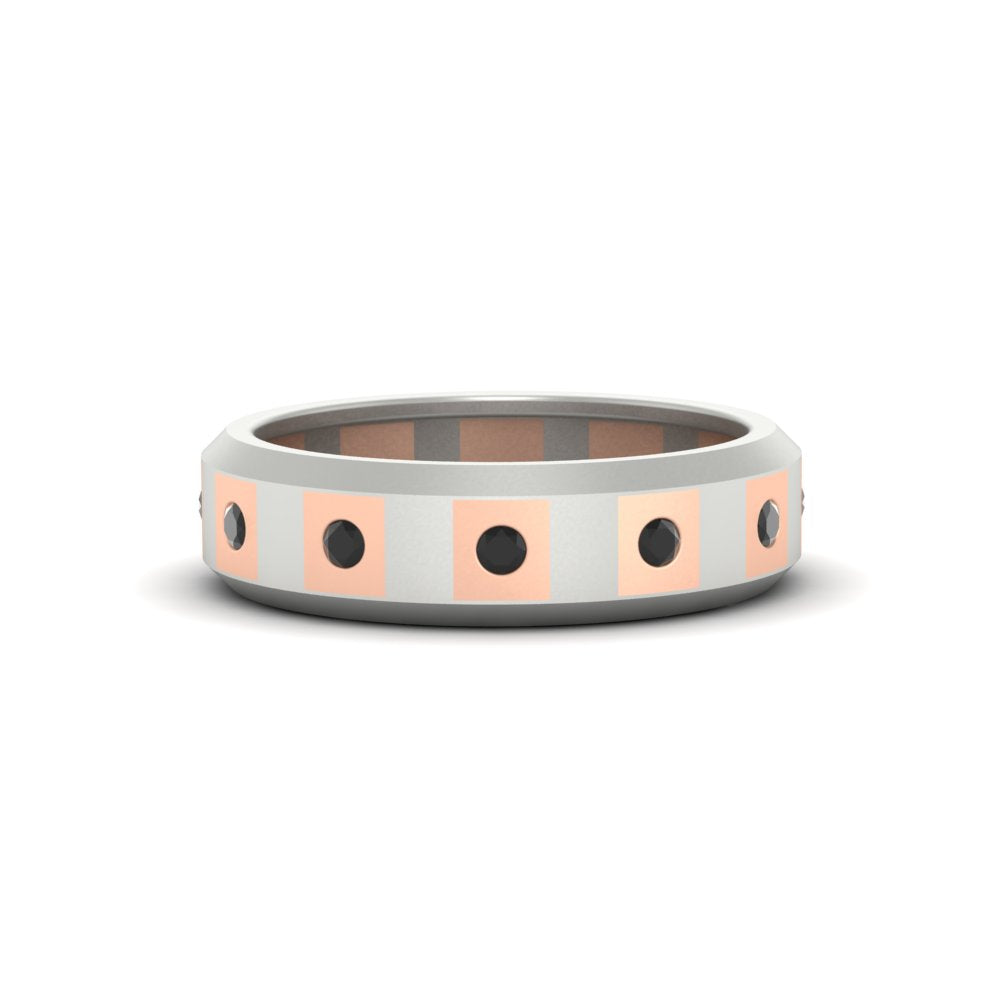 Bezel Round Mens Wedding Ring