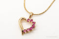 Vintage Designer Ross Simons Ruby Heart Gold Vermeil Sterling Silver Necklace | Jewelry > Necklaces > Pendants | Wiccan Center