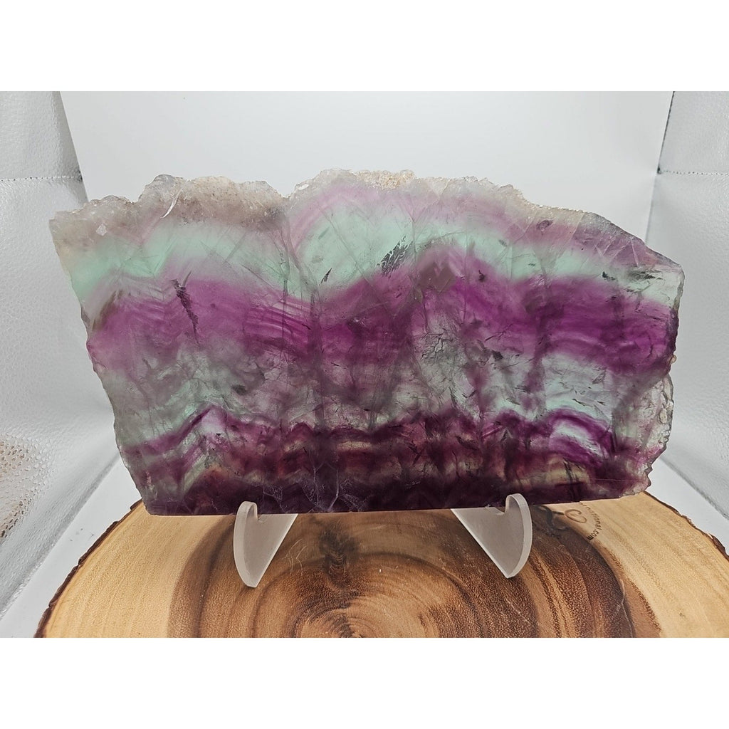 5.7LB Natural Fluorite Quartz Crystal Sheet - Vitreous Mineral Specimen | CrystalCloud Company