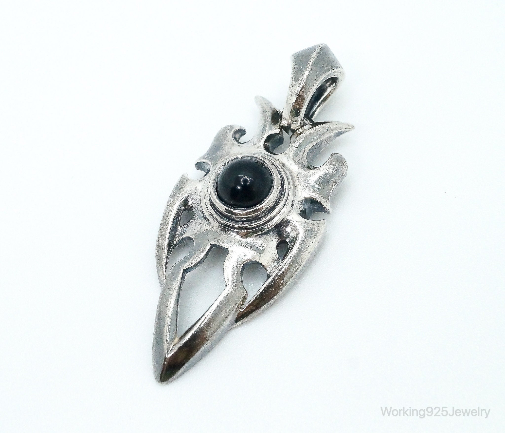Designer BOMA Black Onyx Modernist Sterling Silver Pendant | Jewelry > Necklaces > Pendants | Wiccan Center