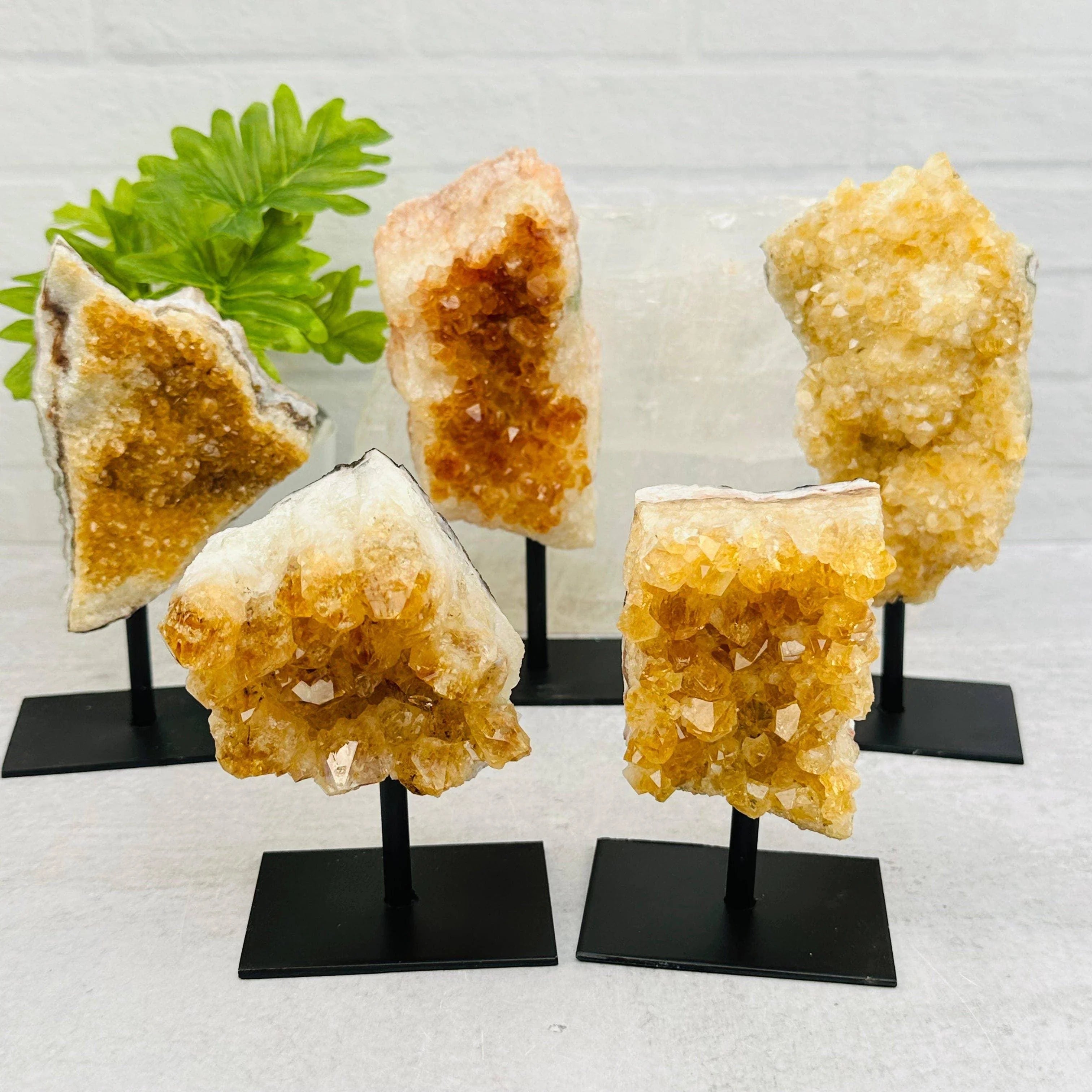 Citrine Cluster on Metal Stand