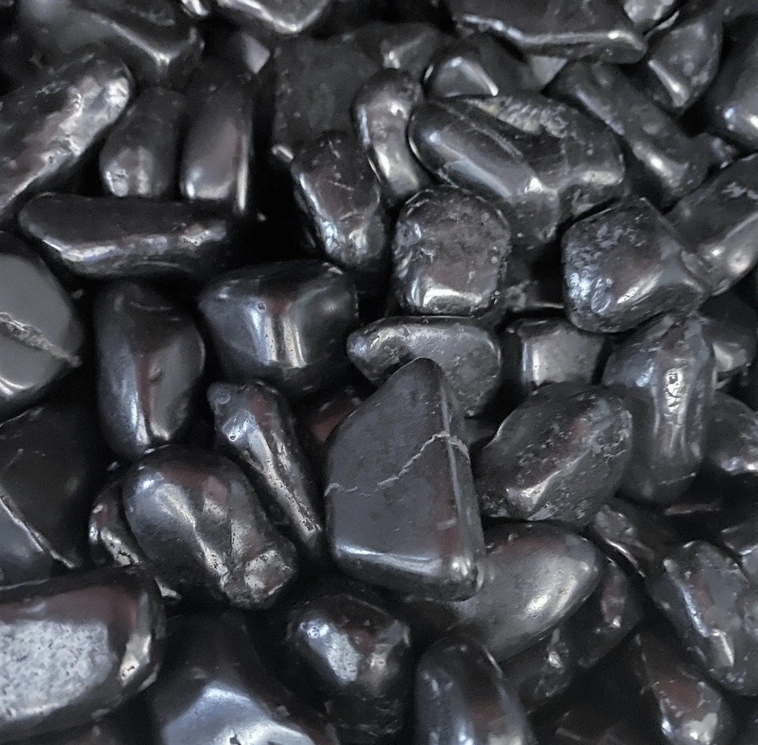 Black Shungite Tumbled Stones Mineral Karelia Russia (By The Piece or Pound) Type 2 Specimen | Home & Living > Home Decor > Home Accents > Rocks & Geodes | Wiccan Center