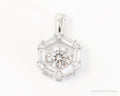 Vintage Art Deco Cubic Zirconia Sterling Silver Necklace Pendant | Jewelry > Necklaces > Pendants | Wiccan Center