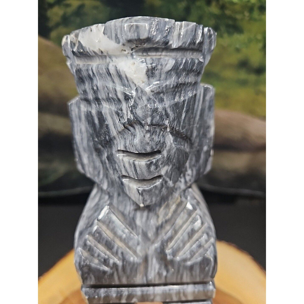 Carved Onyx Aztec Mayan Tiki Sculpture — 4 lbs, 7 inches, Mexican Onyx | CrystalCloud Company | Crystal Carvings & Skulls | Wiccan Center