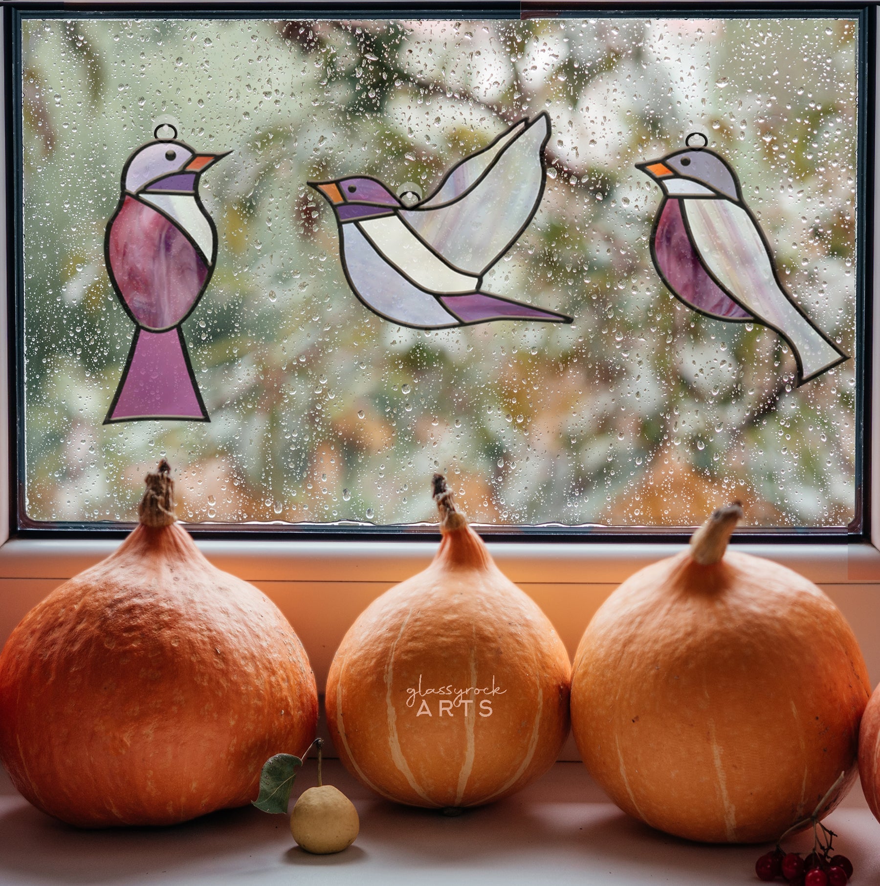Stained Glass Birds Pattern Pack | Crafting Patterns & Molds | Wiccan Center
