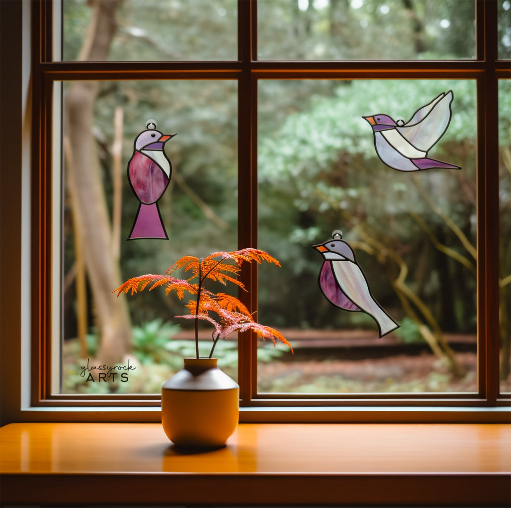 Stained Glass Birds Pattern Pack | Crafting Patterns & Molds | Wiccan Center