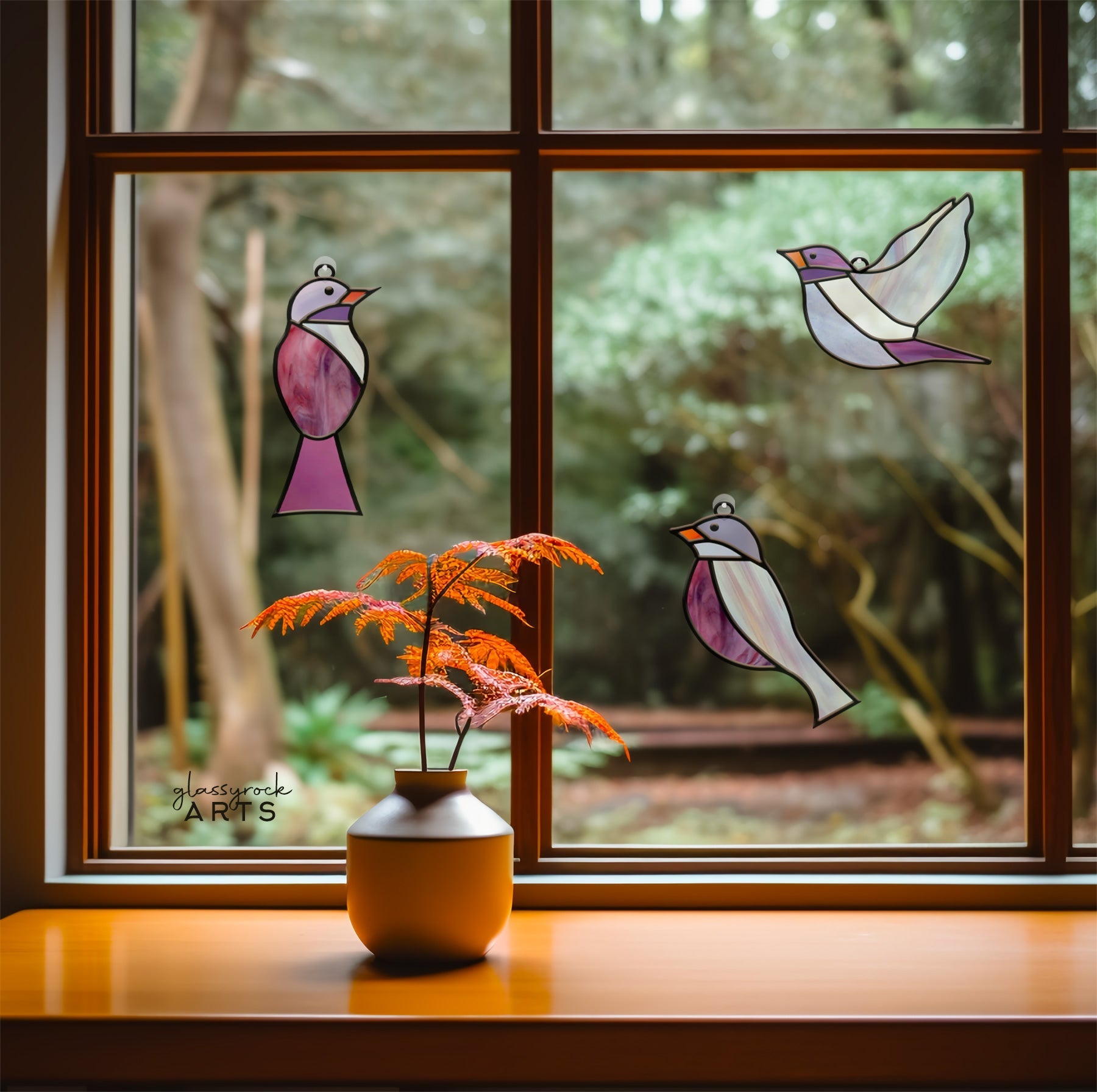 Stained Glass Birds Pattern Pack | Crafting Patterns & Molds | Wiccan Center