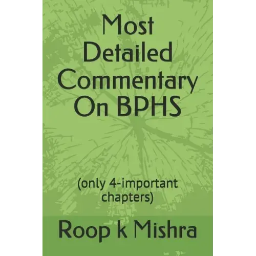 Most Detailed Commentary On BPHS: (only 4-important chapters) - Paperback | Books | Wiccan Center