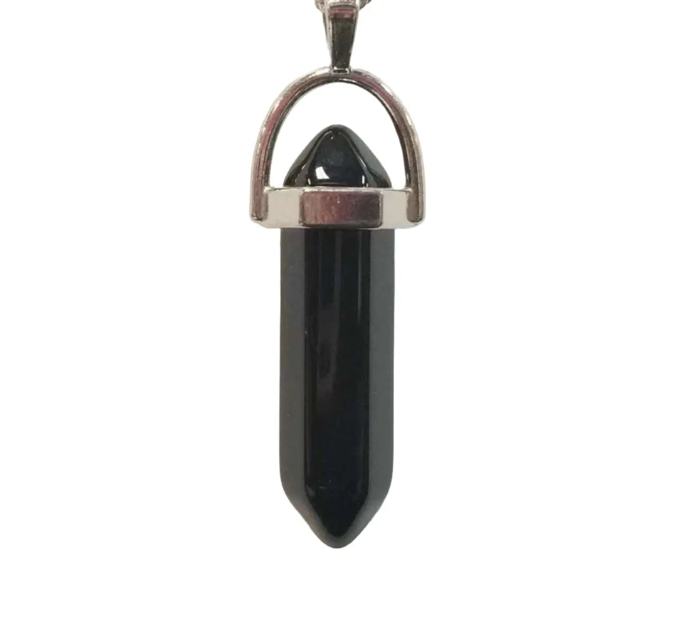 Black Agate Bullet Point Necklace | Chains and Necklaces | Wiccan Center