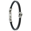 Black Leather Skull Bracelet Men Biker Gothic Cuff Style | Jewelry & Watches | Wiccan Center