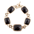 Black Onyx Golden Link Bracelet | Bracelets | Wiccan Center