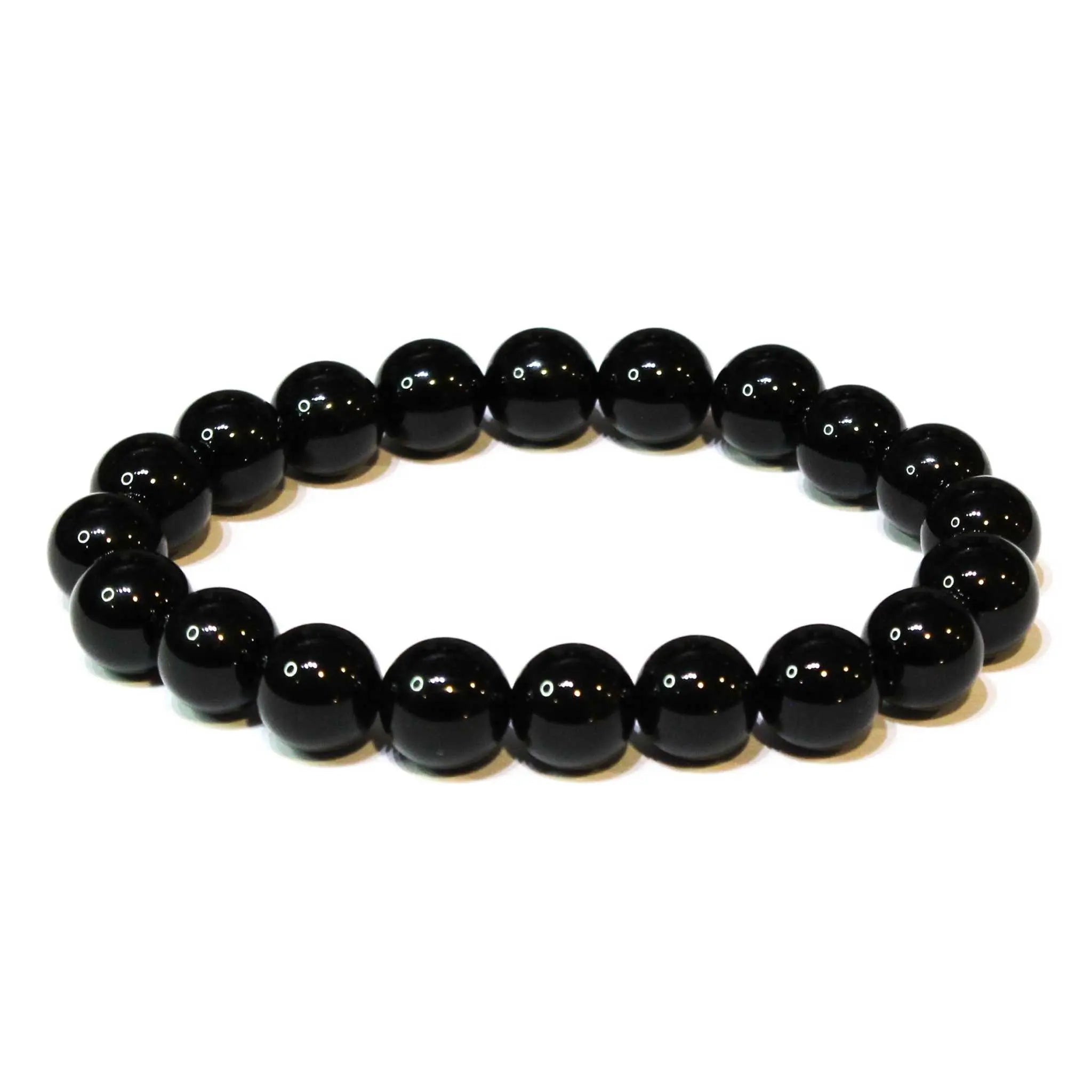 Black Onyx Round Bead Bracelet - Gentle Protection | Bracelets | Wiccan Center