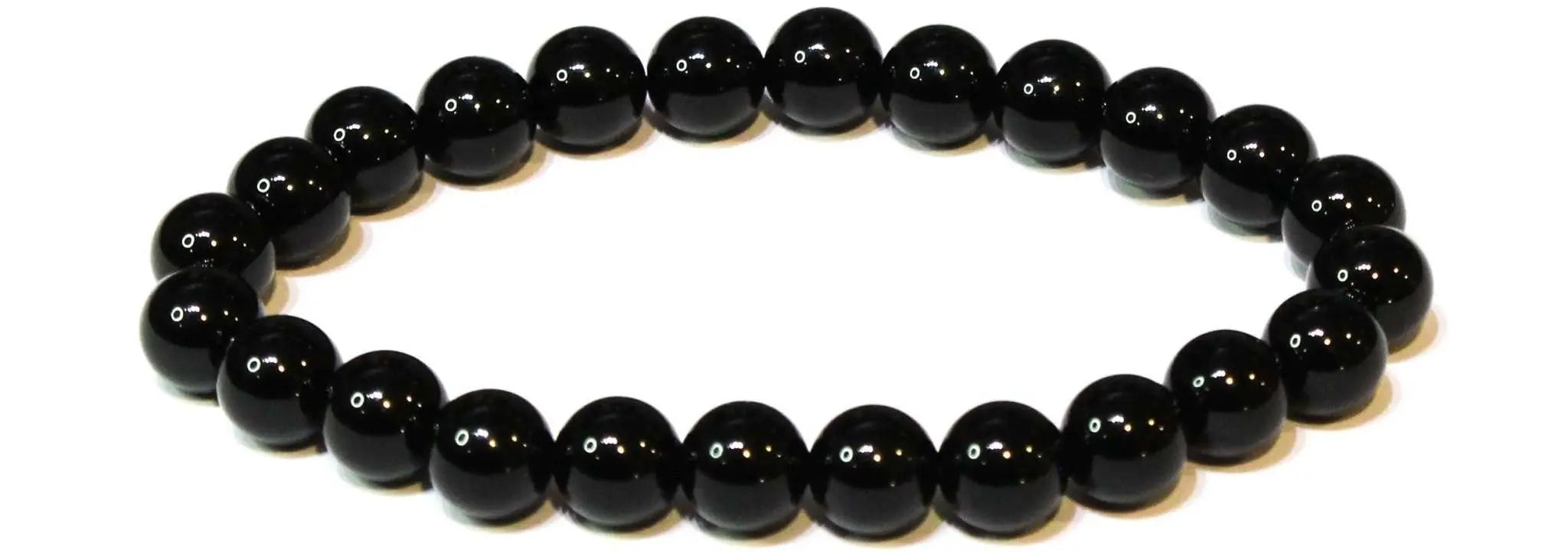 Black Onyx Round Bead Bracelet - Gentle Protection | Bracelets | Wiccan Center