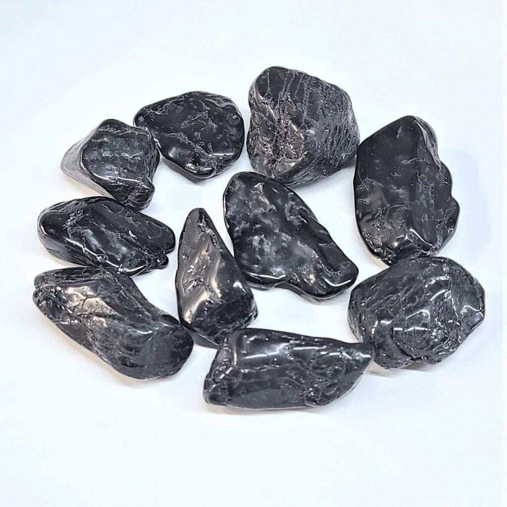 Black Tourmaline Tumbled Pocket Stone | Tumbled Stones | Wiccan Center