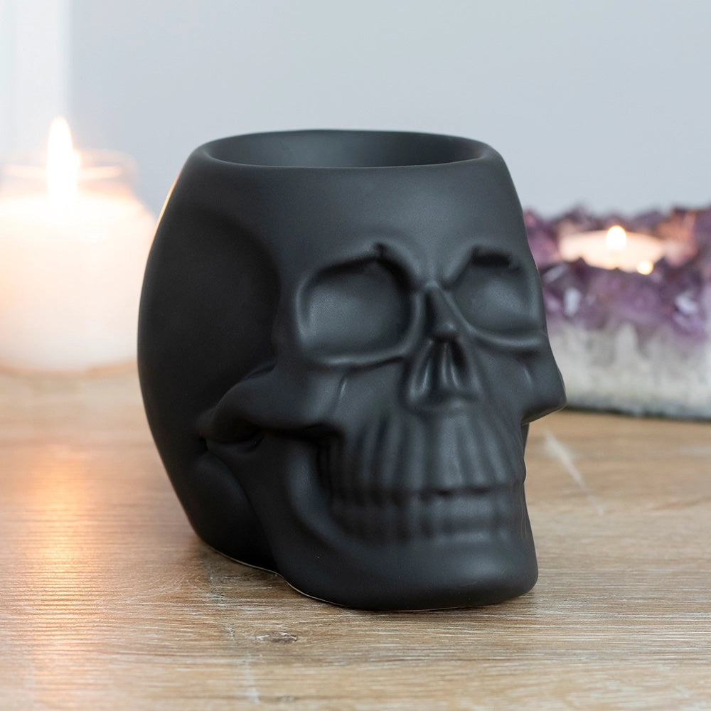 Black Skull Oil Burner and Wax Warmer | Wax Melt Warmer | Wiccan Center