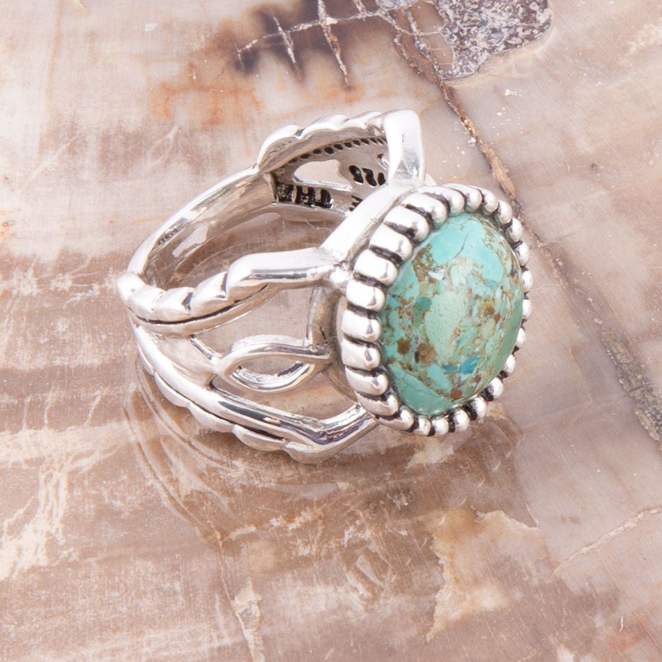 Blessing Blue Turquoise and Sterling Silver Ring | Rings | Wiccan Center
