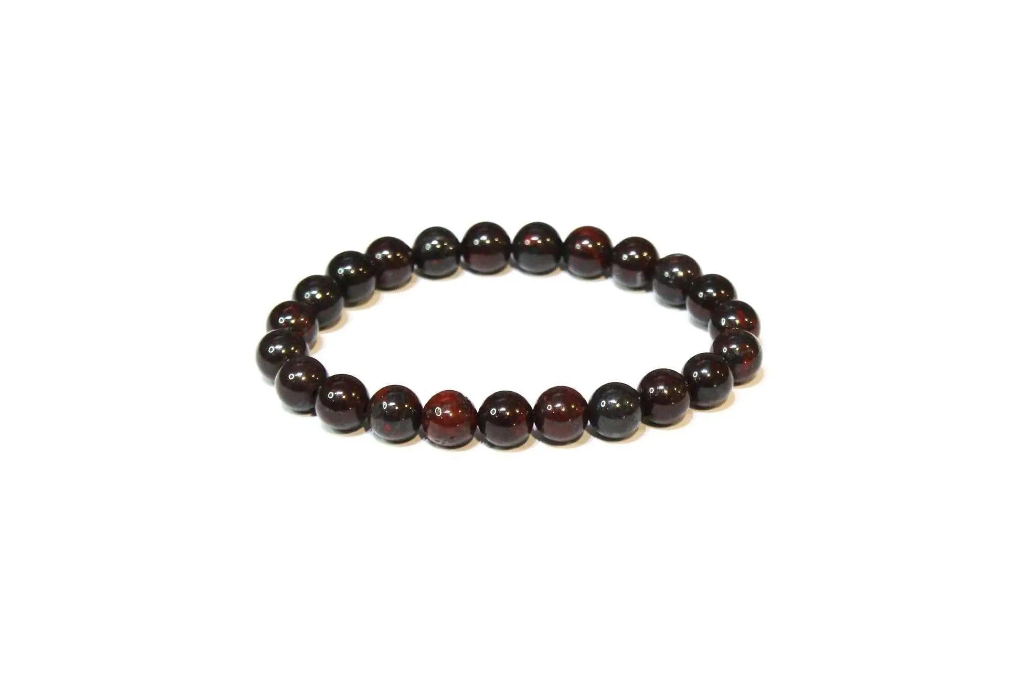 Bloodstone Round Bead Bracelet - Courageous Vitality | Bracelets | Wiccan Center
