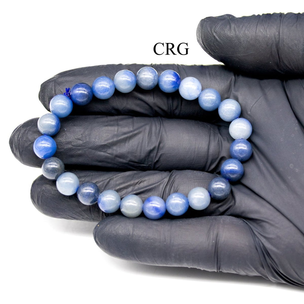 Blue Aventurine Round Bead Stretch Bracelet (8 mm)