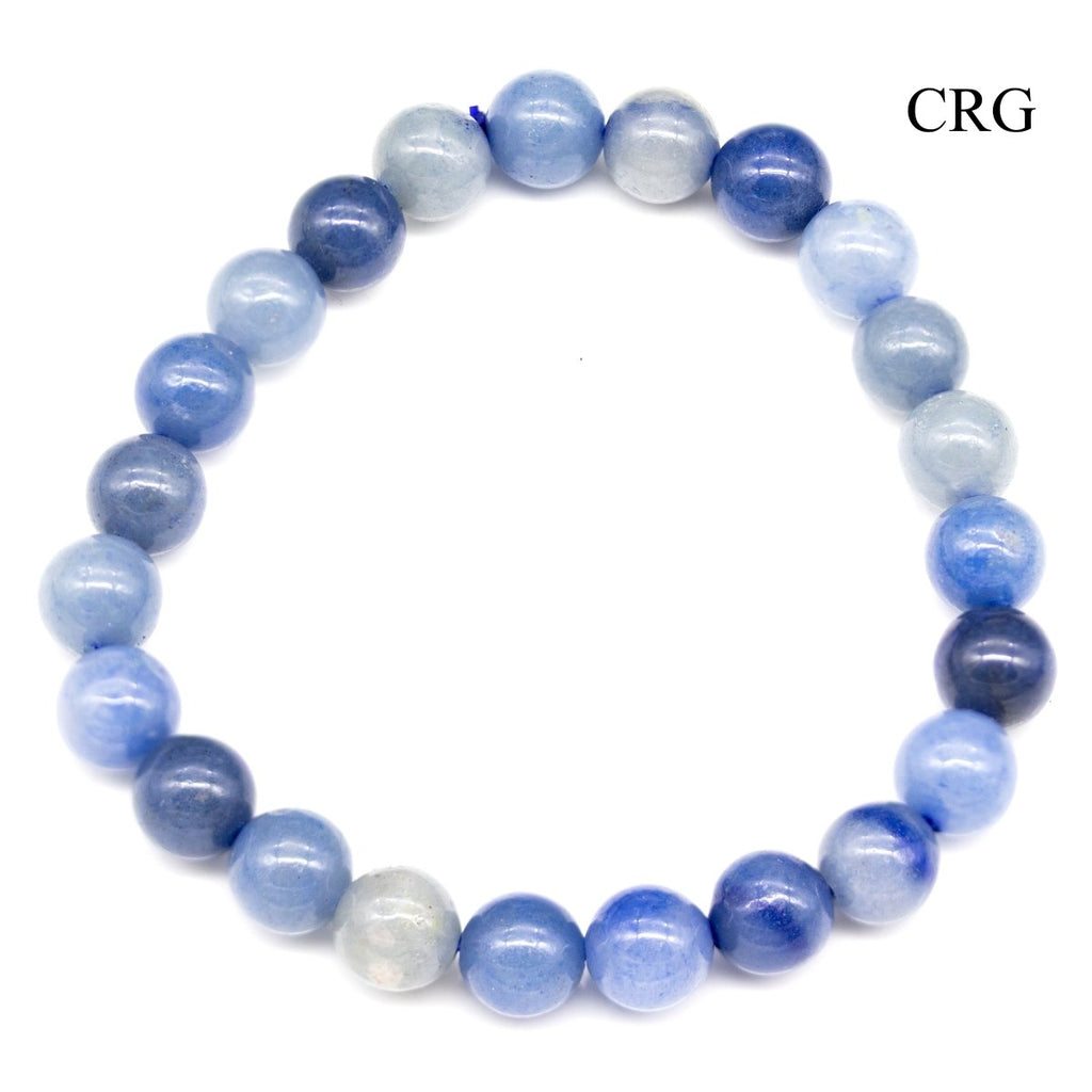 Blue Aventurine Round Bead Stretch Bracelet (8 mm)