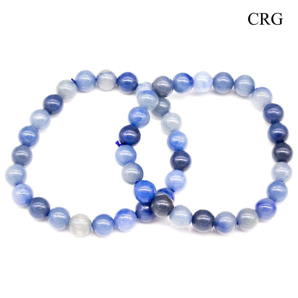 Blue Aventurine Round Bead Stretch Bracelet (8 mm)