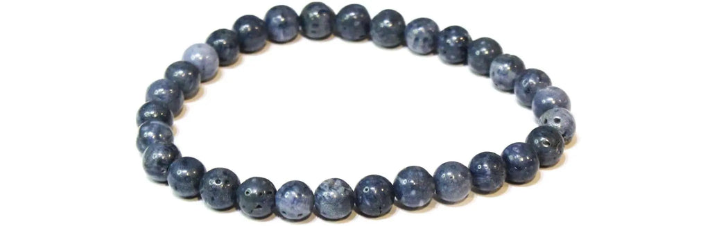 Blue Coral Round Bead Bracelet - Diplomatic Calm | Bracelets | Wiccan Center