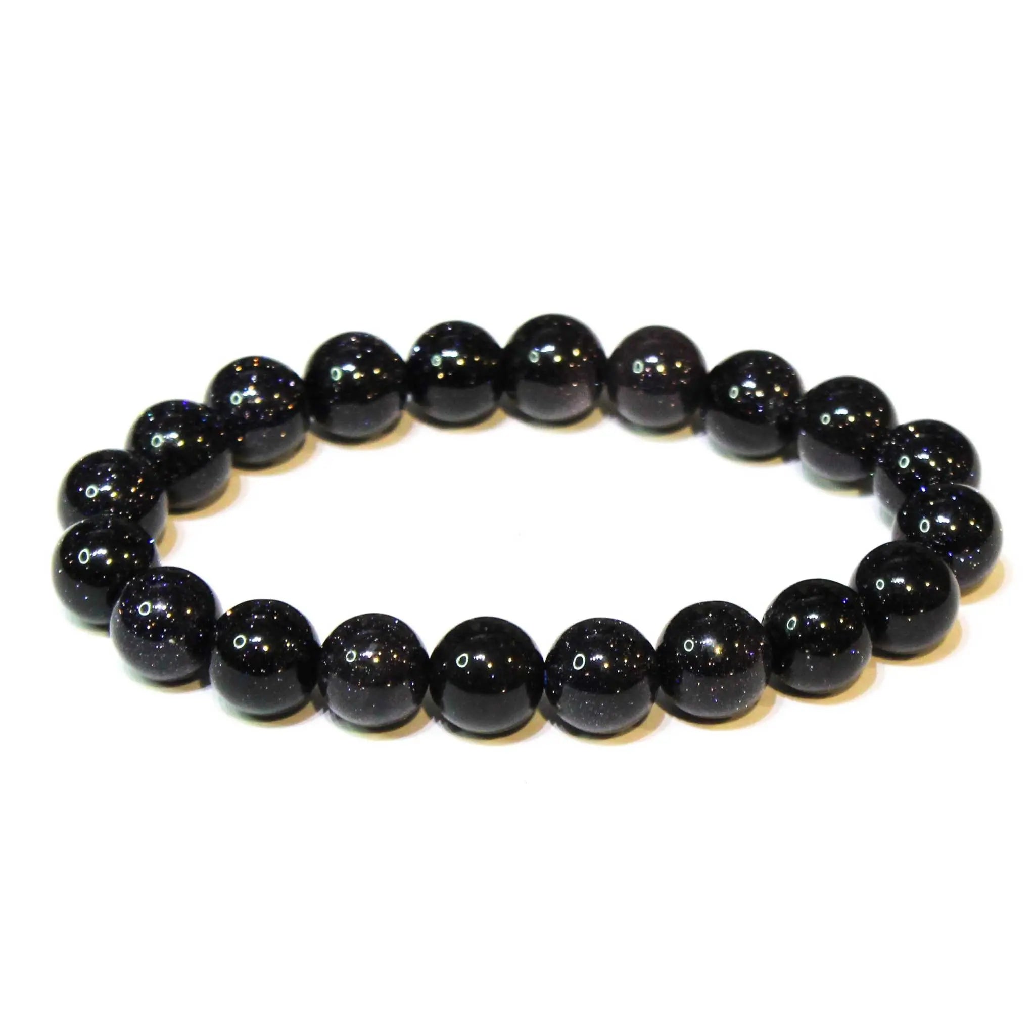 Blue Goldstone Round Bead Bracelet - Dream Translation | Bracelets | Wiccan Center