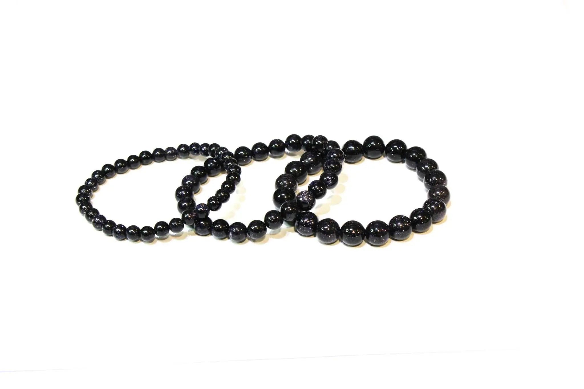 Blue Goldstone Round Bead Bracelet - Dream Translation | Bracelets | Wiccan Center