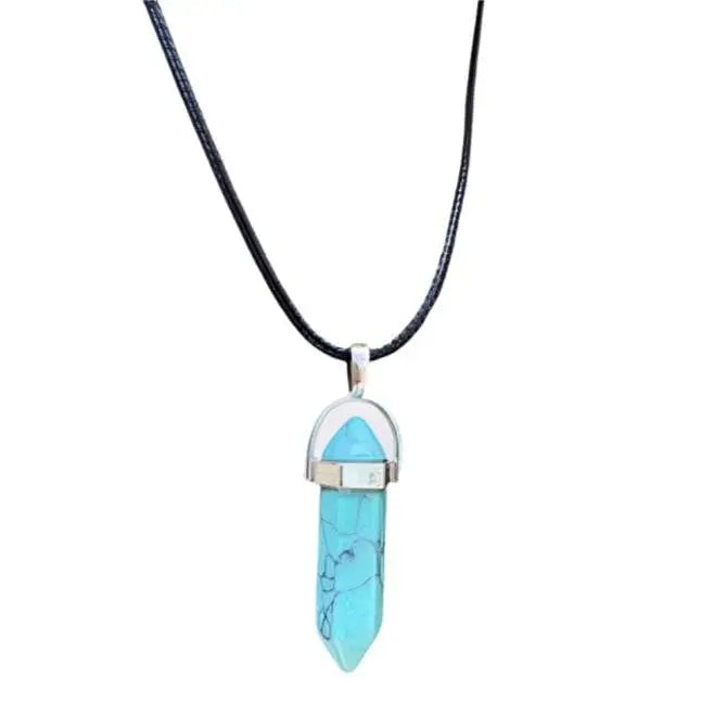Blue Howlite Bullet Point Necklace | Chains and Necklaces | Wiccan Center