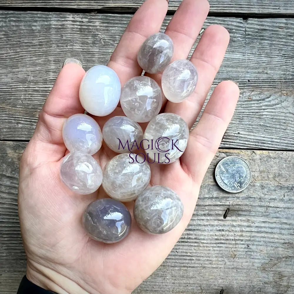 Blue Tumbled Rose Quartz | Rocks & Fossils | Wiccan Center