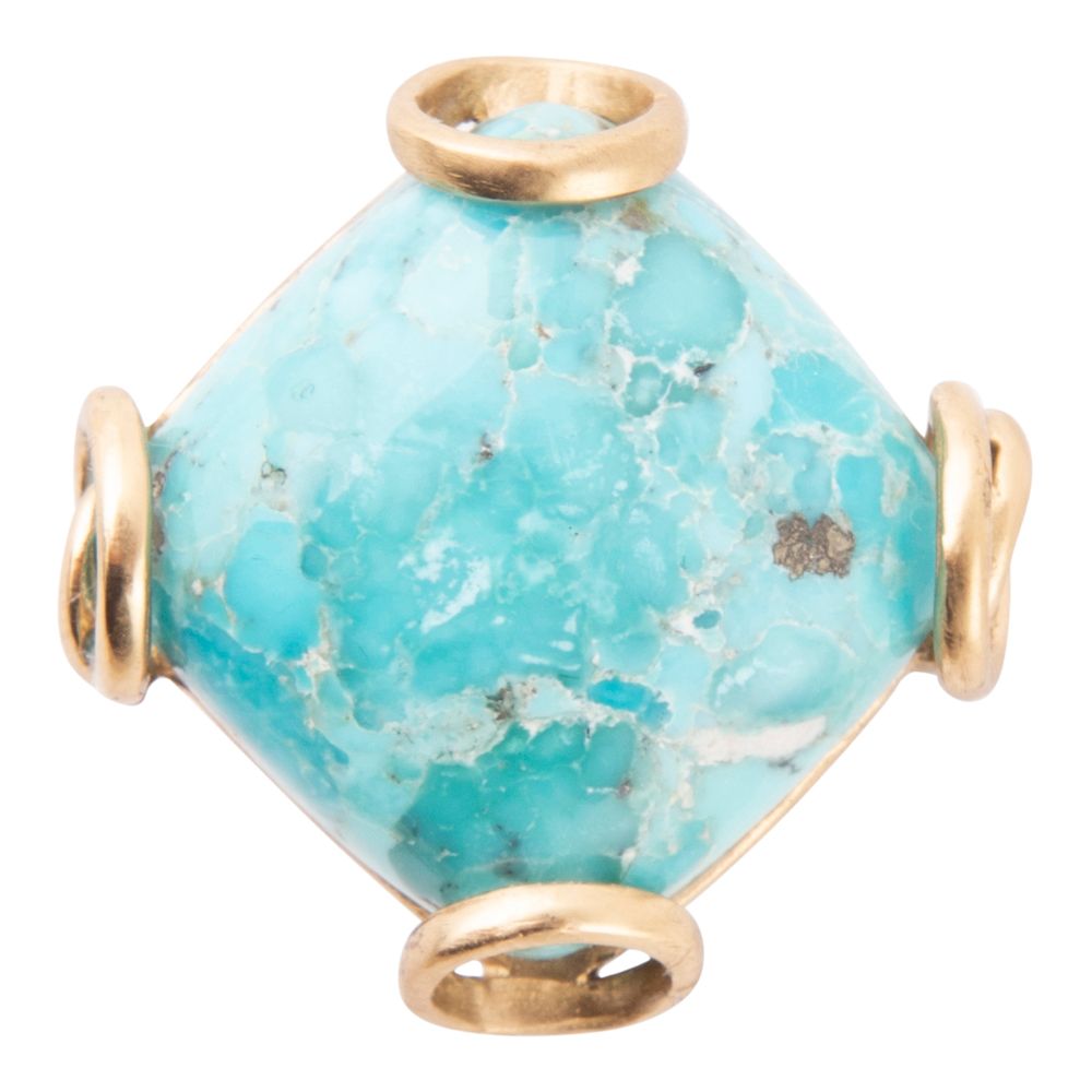 Blue Turquoise Rhombus Statement Ring | rings | Wiccan Center