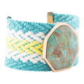 Blue Turquoise Textile Blues Woven Bracelet | Bracelets | Wiccan Center