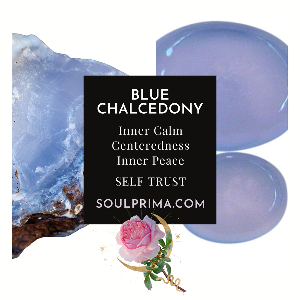Blue Chalcedony 8 mm Bracelet for Self Trust, Stretchy