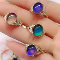 Boho Style Color Changing Mood Stone Cuff Rings | Rings | Wiccan Center