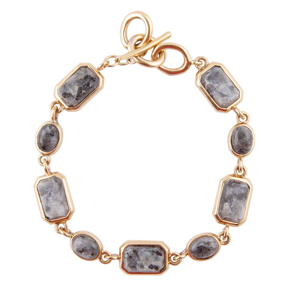 Bold Labradorite and Bronze Toggle Bracelet | Bracelets | Wiccan Center