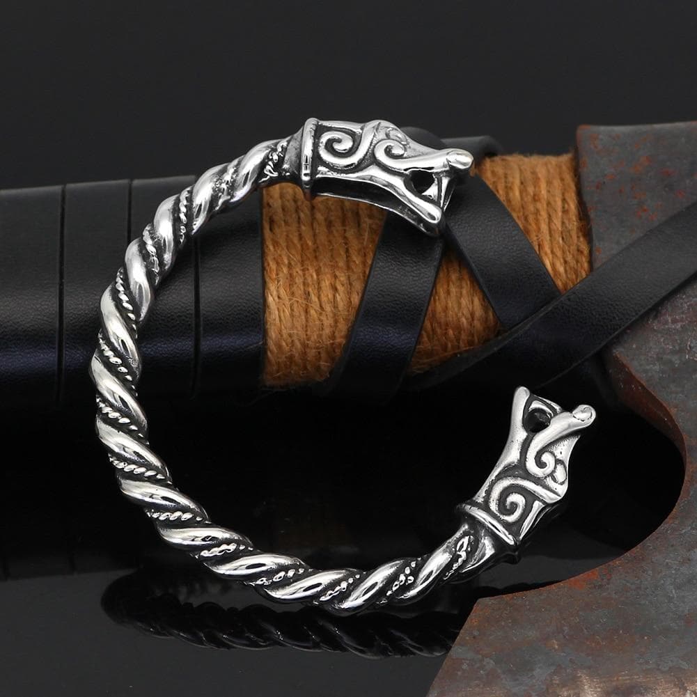 Vikings Nordic Dragon Stainless Steel Bracelet | Bracelets | Wiccan Center