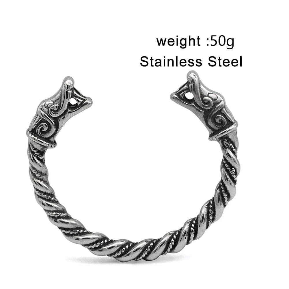 Vikings Nordic Dragon Stainless Steel Bracelet | Bracelets | Wiccan Center