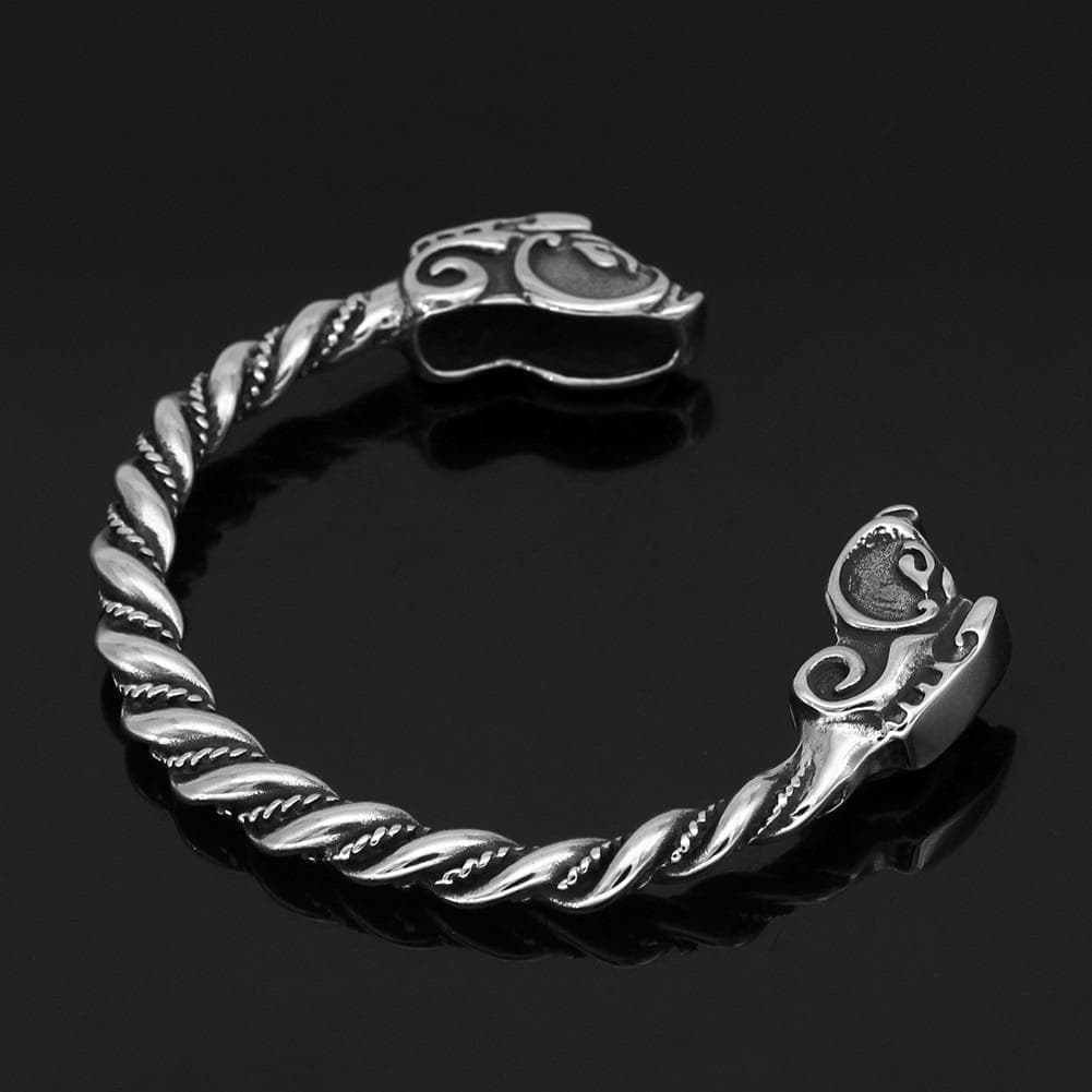 Vikings Dragons & Serpents Stainless Steel Bracelet | Bracelets | Wiccan Center