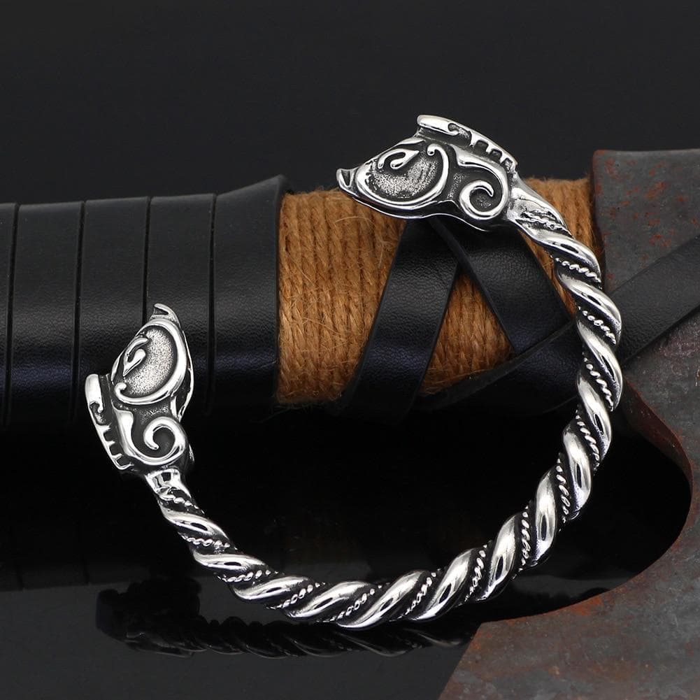 Vikings Dragons & Serpents Stainless Steel Bracelet | Bracelets | Wiccan Center