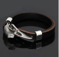 Vikings Raven Skull Leather Bracelet | Bracelets | Wiccan Center