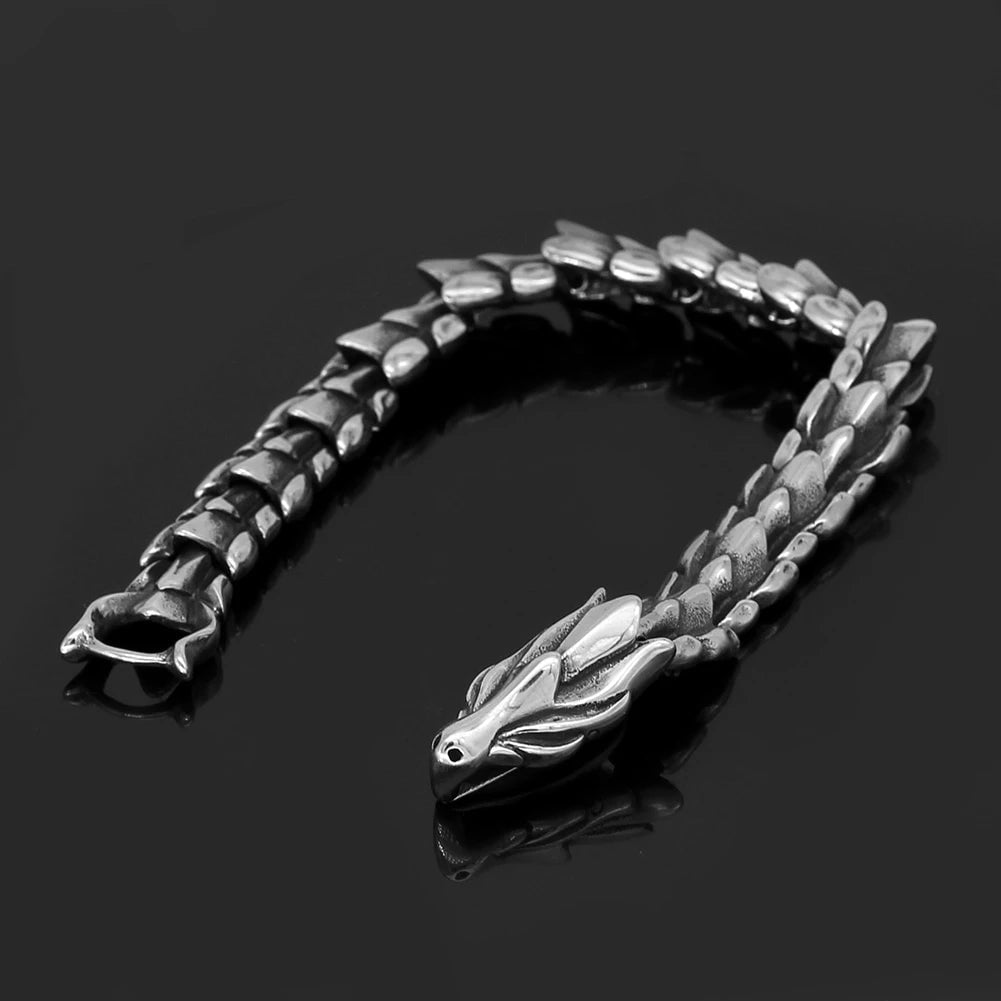 Vikings Dragon Head Stainless Steel Bracelet | Bracelets | Wiccan Center