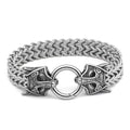 Vikings Wolf Charm Stainless Steel Bracelet | Bracelets | Wiccan Center