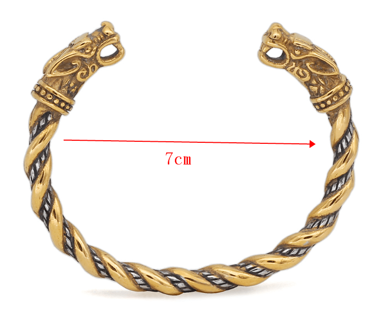 Vikings Wolf Fenrir Stainless Steel Bracelet | Bracelets | Wiccan Center