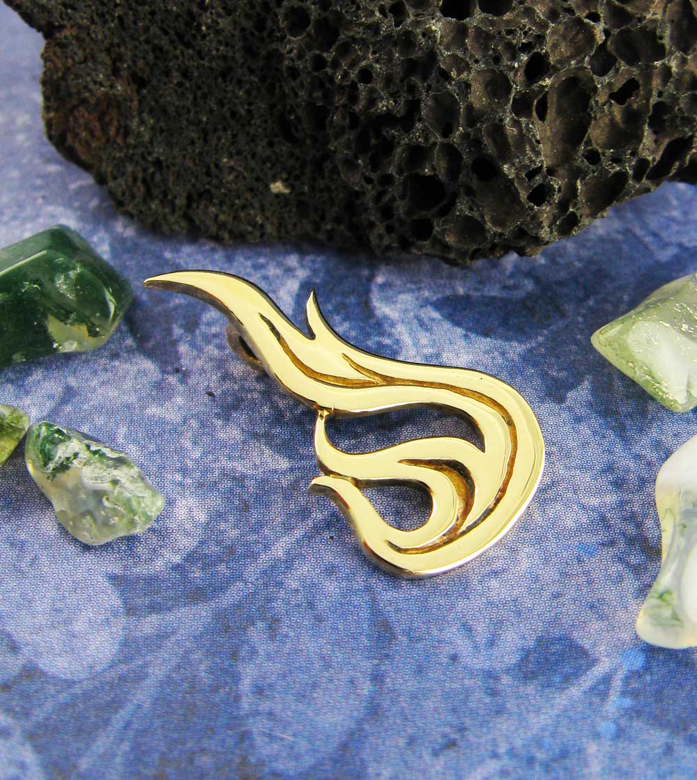 Flame Pendant, Handmade - Brass | Handmade > Brass | Wiccan Center