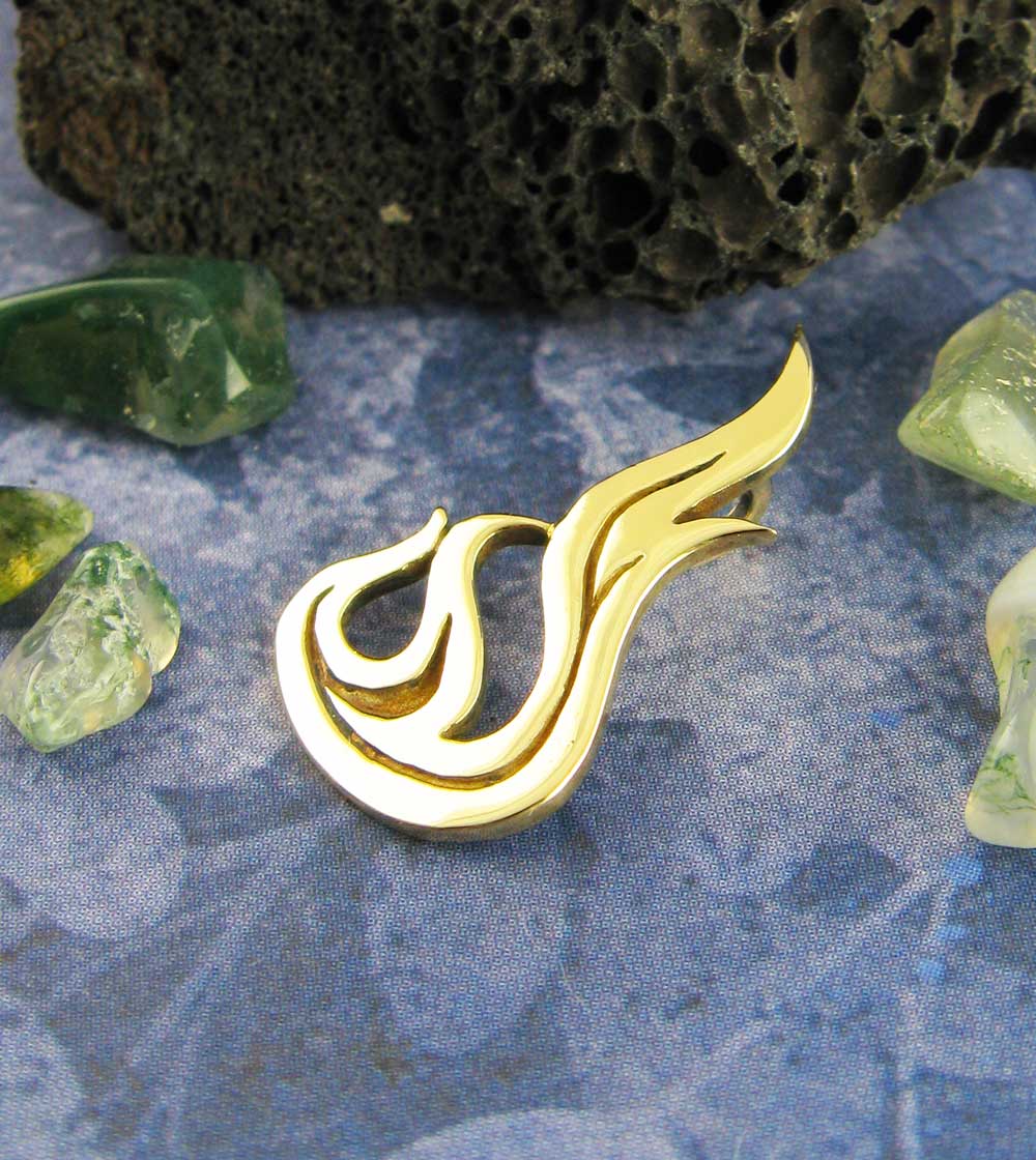 Flame Pendant, Handmade - Brass | Handmade > Brass | Wiccan Center