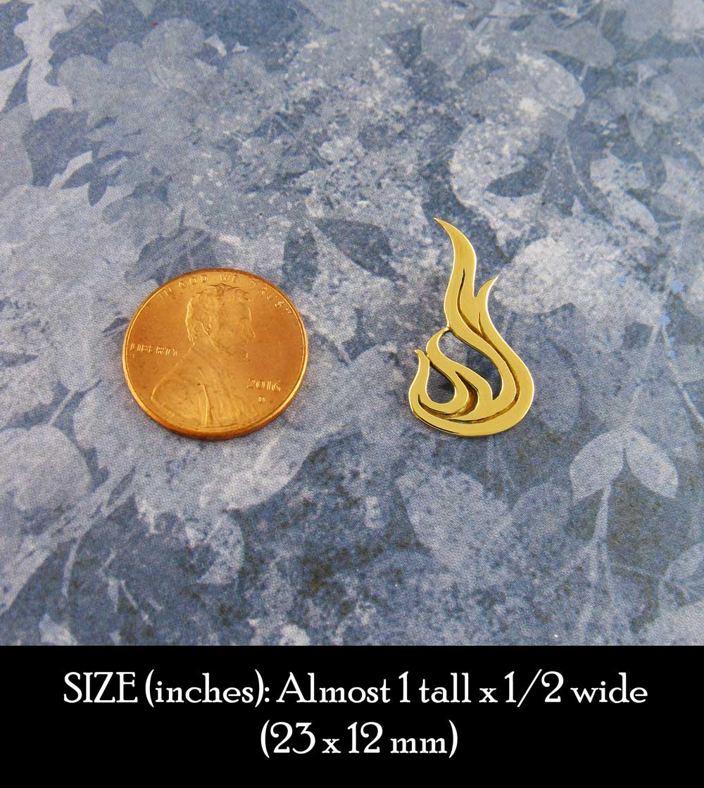 Flame Pendant, Handmade - Brass | Handmade > Brass | Wiccan Center