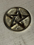 Brass Pentagram 3" ~ Silver Plated | Home Decor | Wiccan Center
